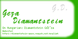 geza diamantstein business card